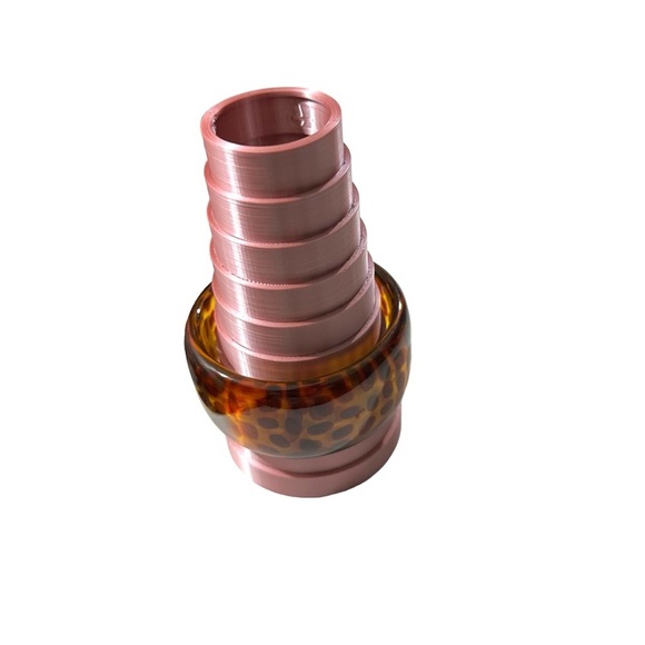 Vtg Signed Joan Rivers Faux Tortoise Leopard Cheetah Print Lucite Chunky Bangle - Picture 5 of 16